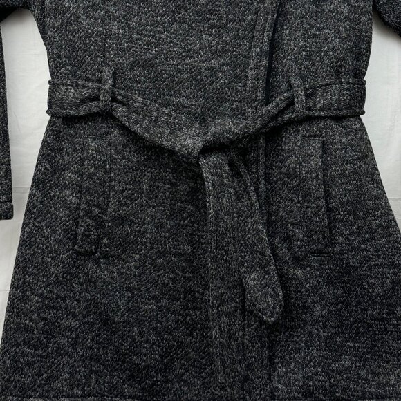 Steve Madden Zip Up Tie Front Trench Coat Women XL Charcoal Gray - Picture 2 of 11